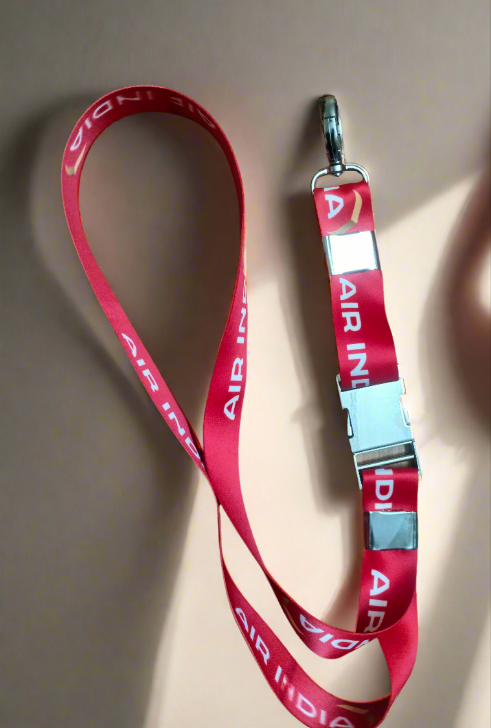 Customised Air india Lanyard with Metal buckle and Hook