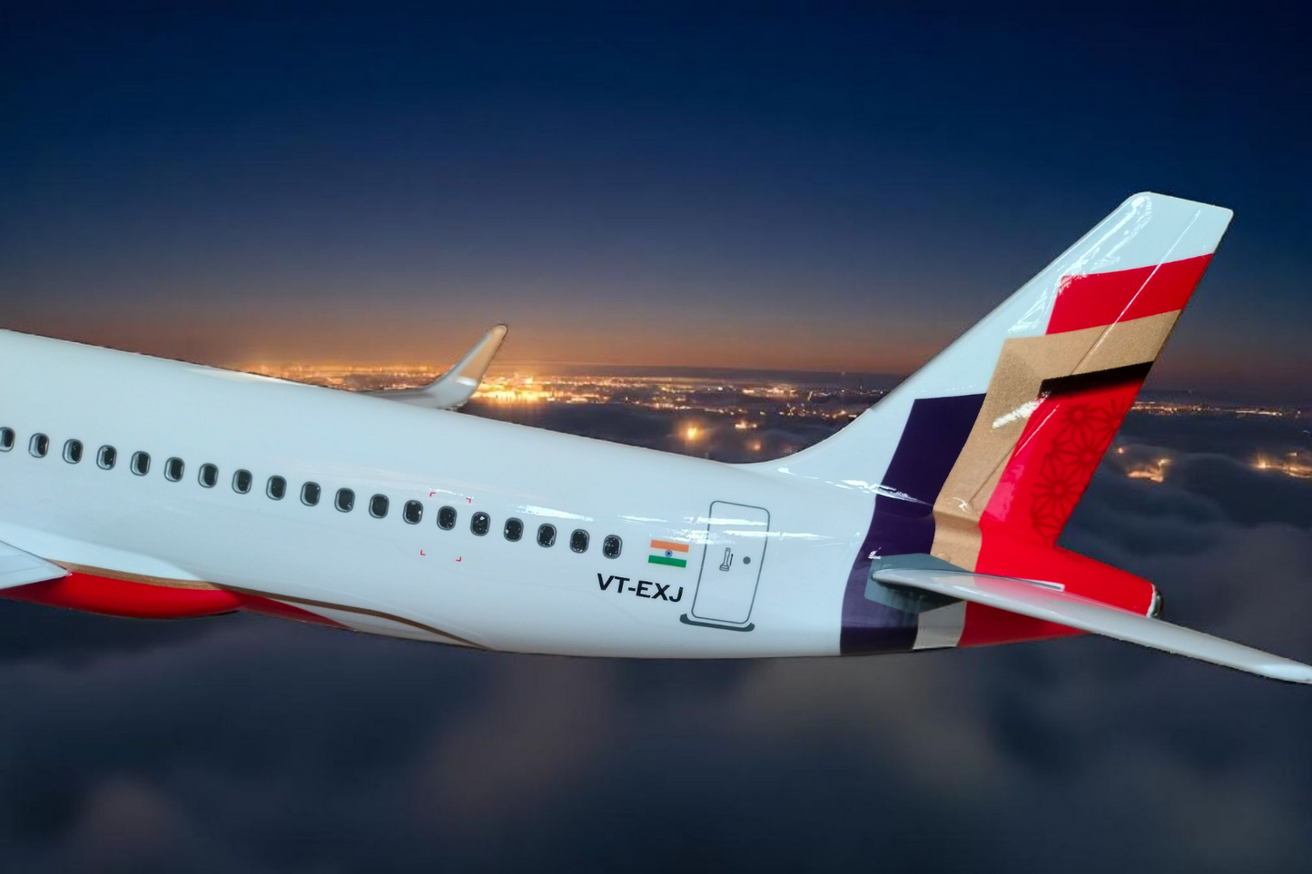 Air India A320neo Aircraft Model – 47cm Premium Display Plane (New Livery) by Global MitRa