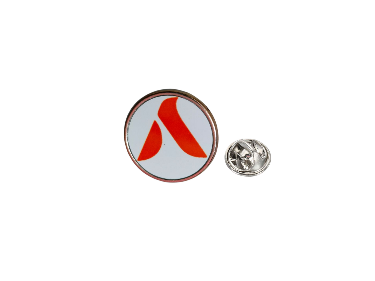 Akasa Air Circular Lapel Pin – 25mm Premium Metal Aviation Badge by Global MitRa on Light Background
