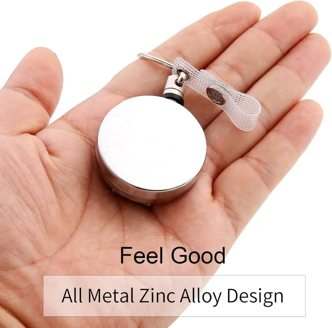 Premium Metal Retractable Badge Reel with Clip – Heavy Duty ID Card Holder