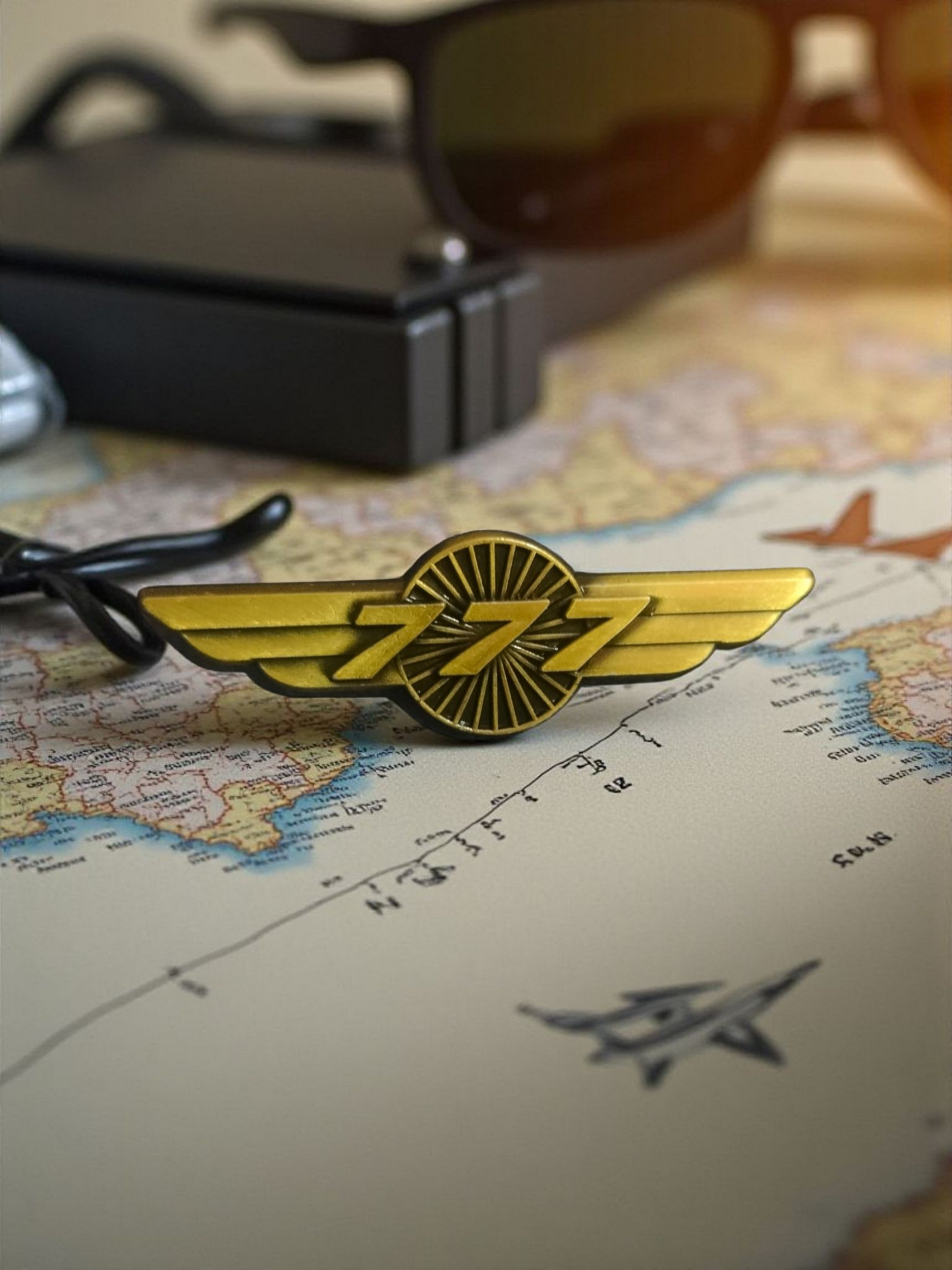 Boeing 777 Lapel Pin – Premium Metal Winged Aviation Badge for Professionals & Enthusiasts