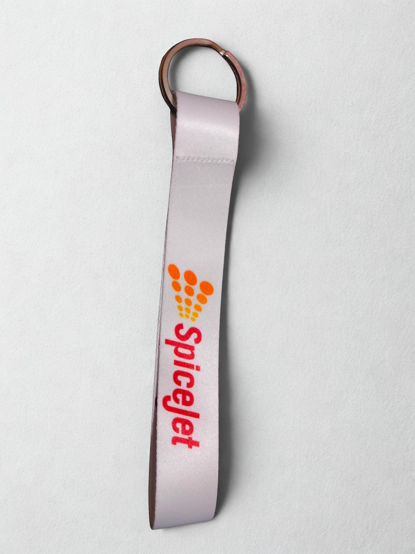 SpiceJet Satin Keychain – Premium Airline Lanyard Keyring