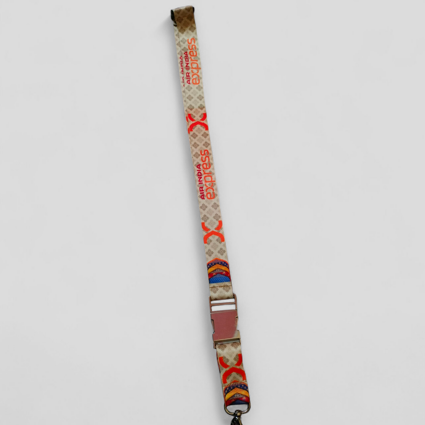 Air India Express branded 25 mm lanyard with metal buckle