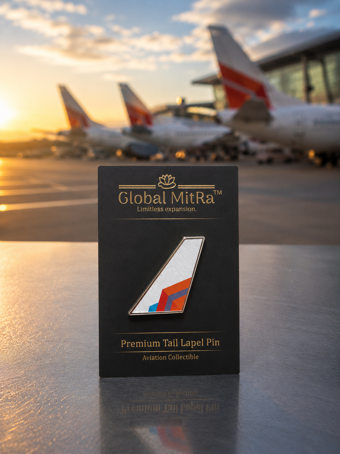 Air India Express Tail Lapel Pin | Premium Aviation Collectible Enamel Pin | Global MitRa