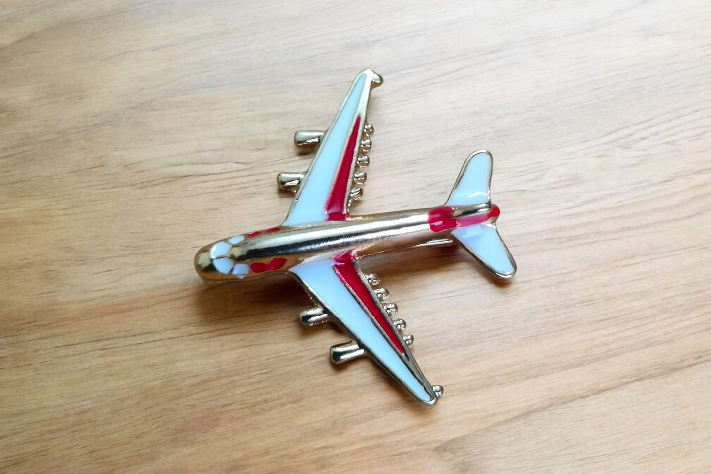 Premium Jet Airplane Lapel Pin – Red & Blue Variants | Aviation Brooch by Global MitRa