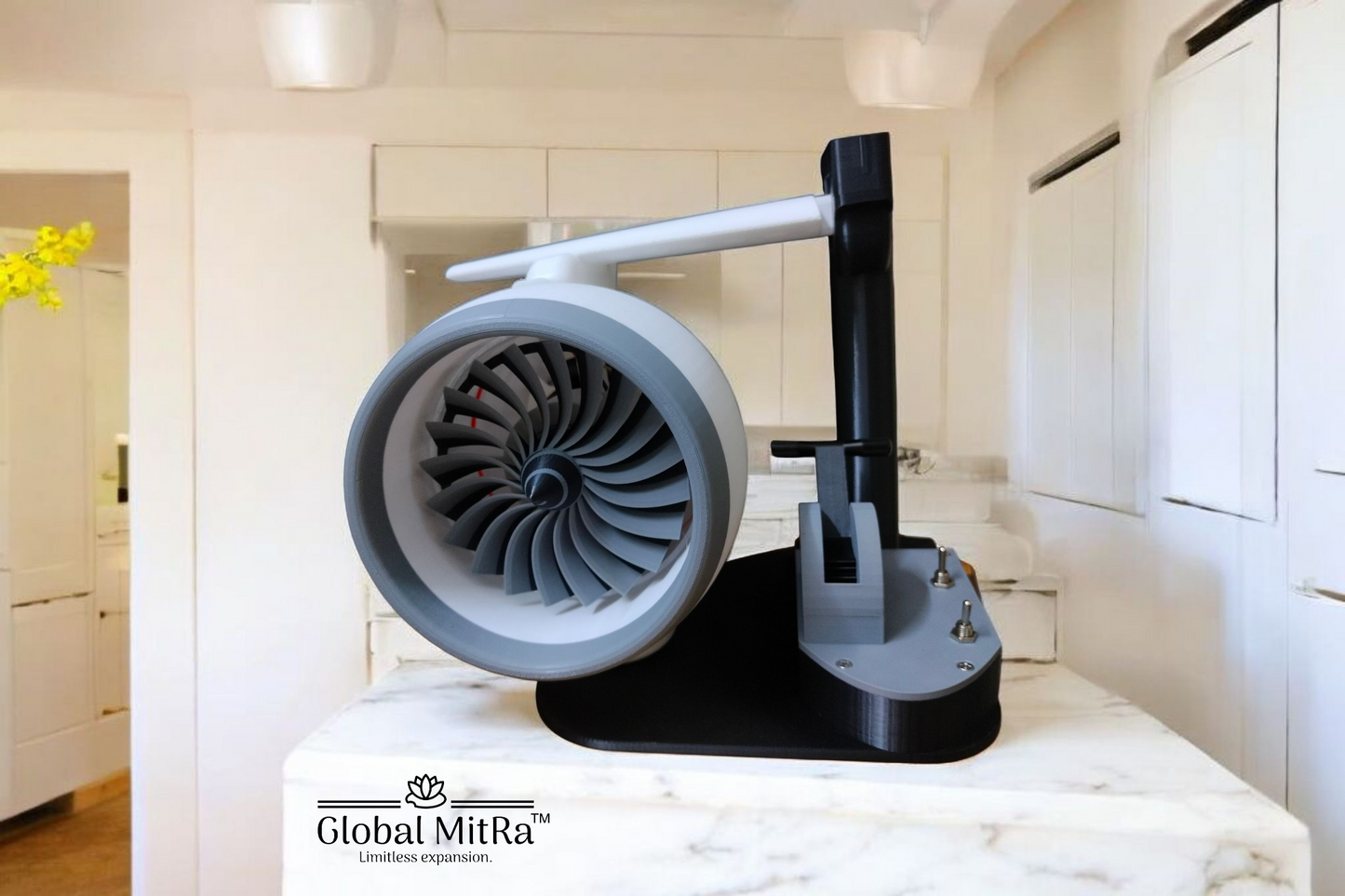 Functional Jet Engine Model with Smoke Effect, Reverse Thrust & LED – Premium Aviation Gift for AME Students, Institutes & Aviation Lovers – Global MitRa™