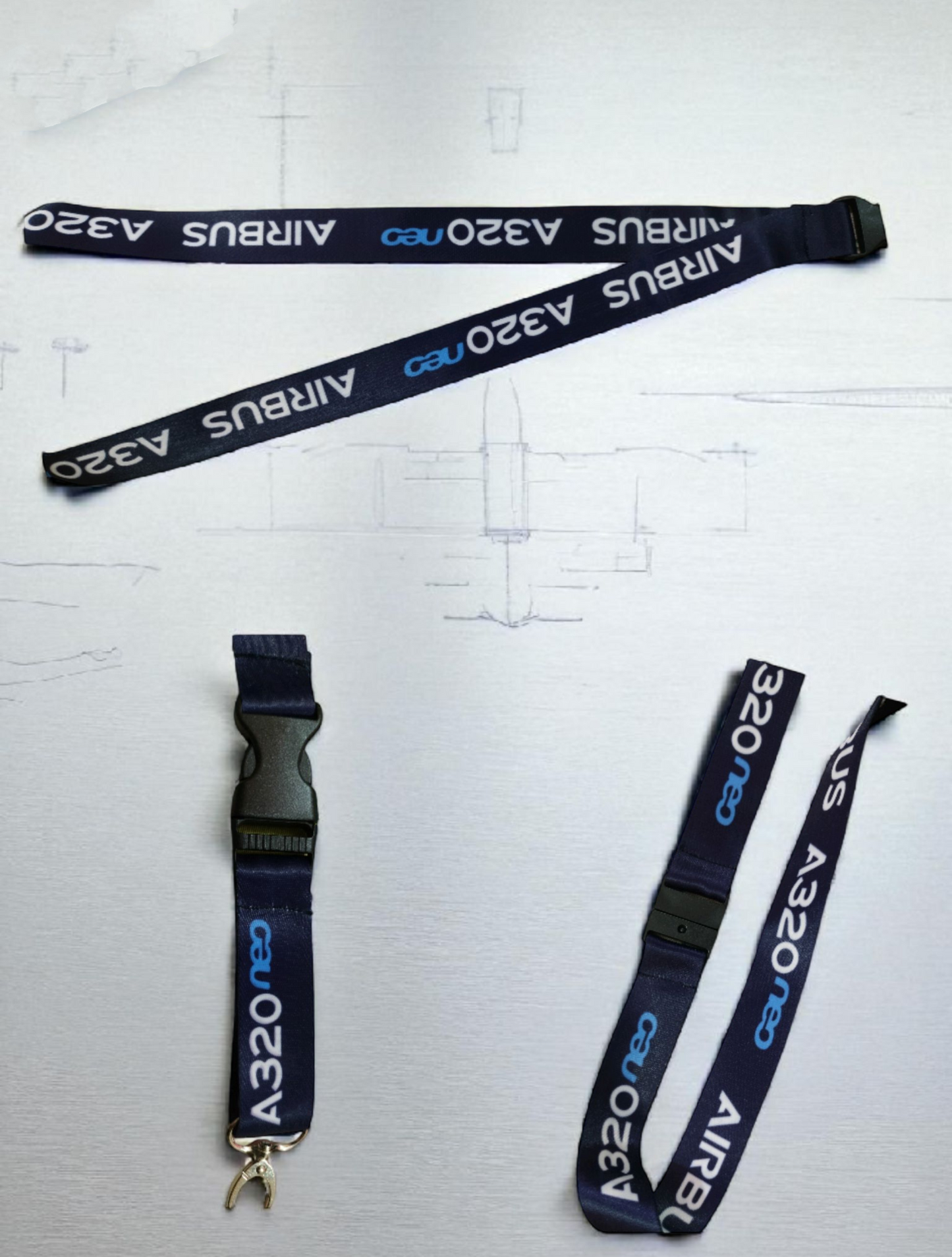 Airbus A320neo and Boeing Lanyard – Premium Detachable Neck Strap with Metal Hook | Global MitRa