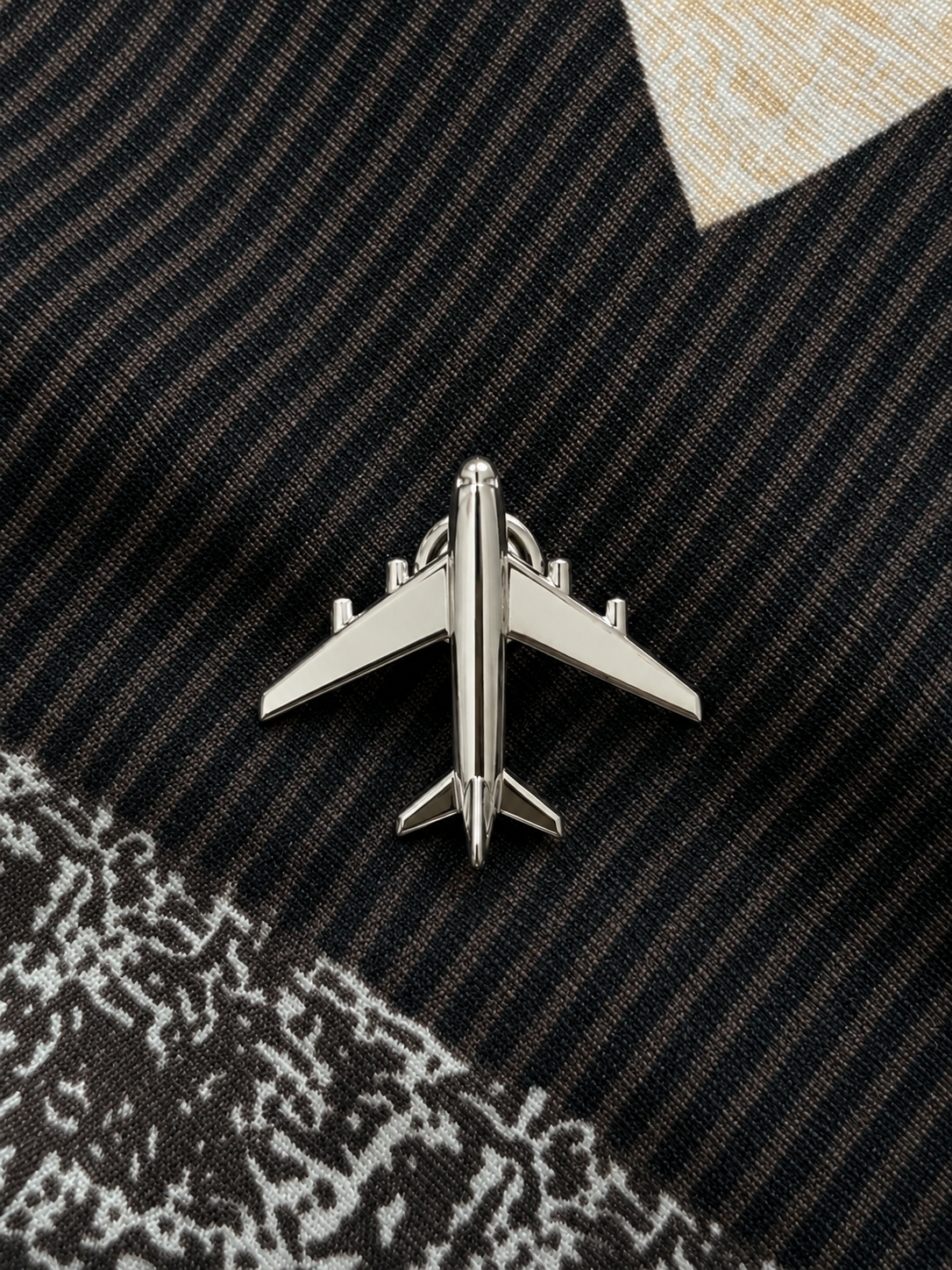 Airplane Model Brooches Gold Color