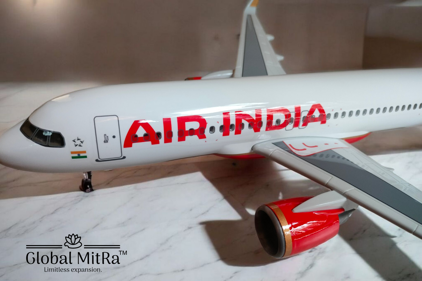 Air India A320neo Aircraft Model – 47cm Premium Display Plane (New Livery) by Global MitRa