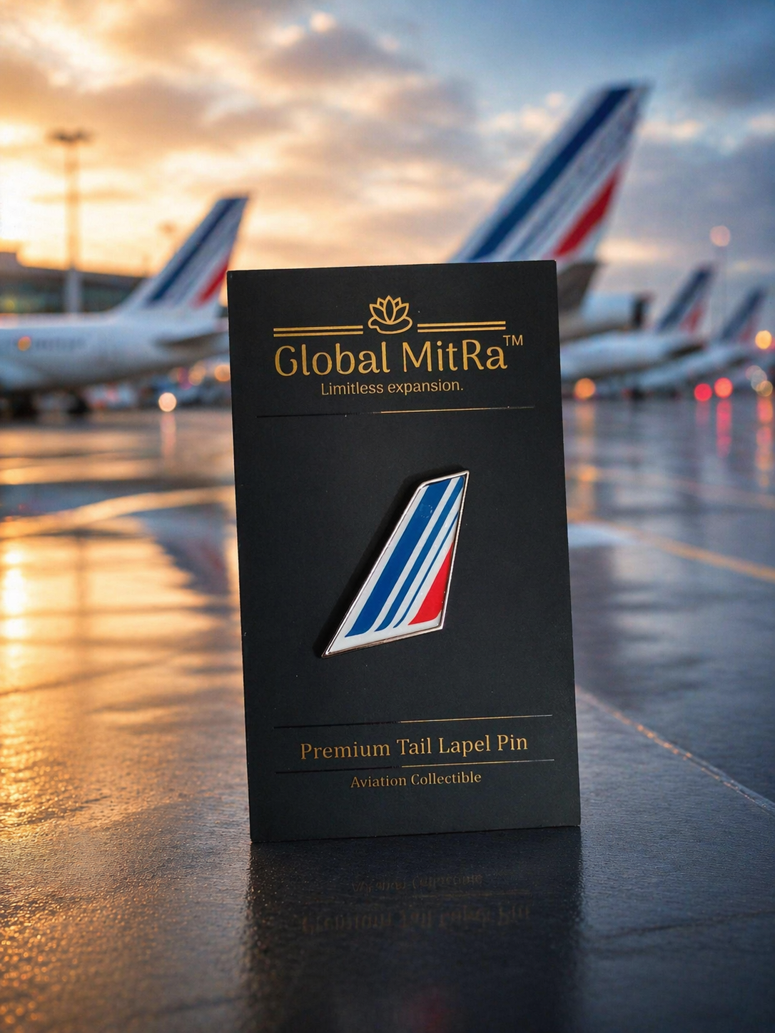 Air France Tail Lapel Pin | Premium Airline Metal Badge | Aviation Collectible | Pilot Gift India | Global MitRa