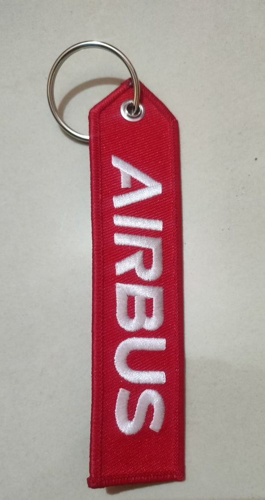 Airbus embroidery keychain Red