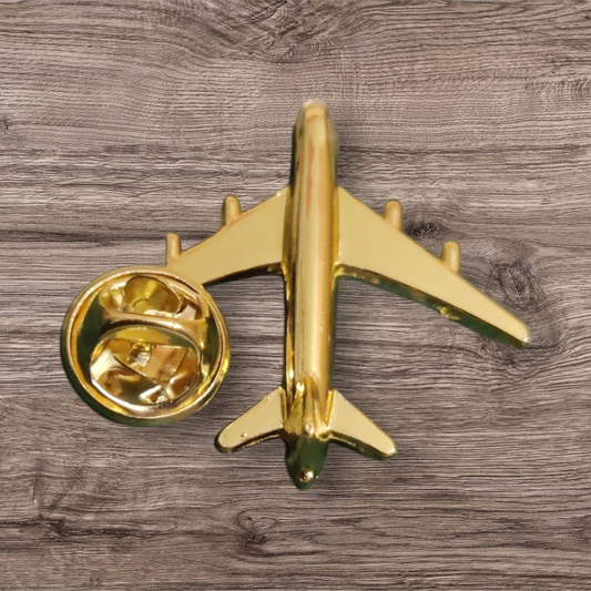 Airplane Model Brooches Gold Color
