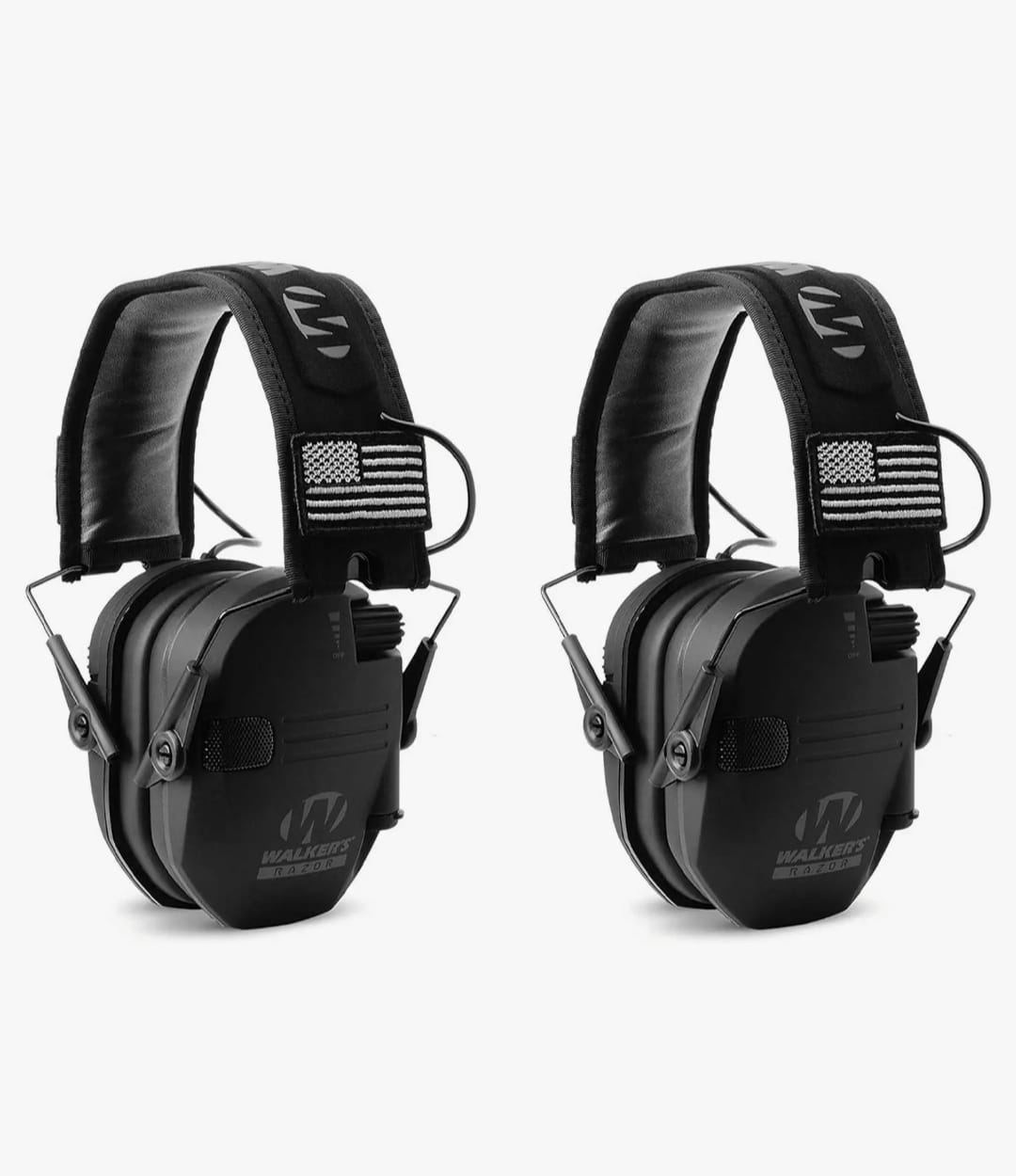 Walker's GWP Razor Slim Ear Protection Muffs With NRR 23dB, Black