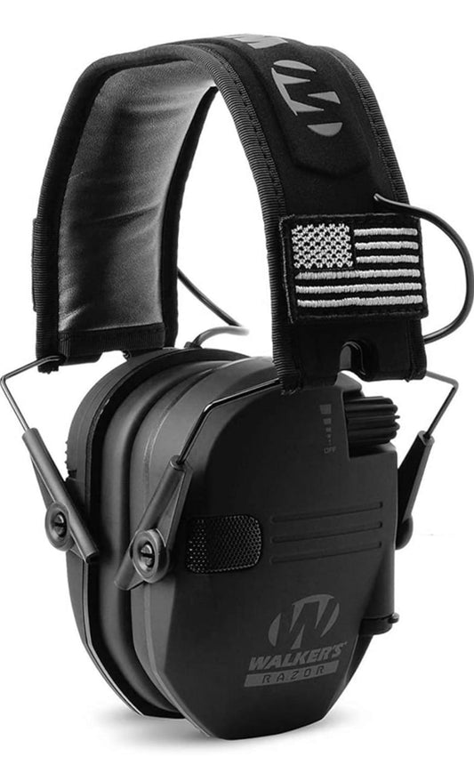 Walker's GWP Razor Slim Ear Protection Muffs With NRR 23dB, Black