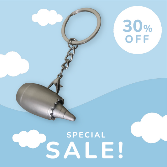 Aircraft Engine Keychain
