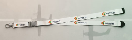 IndiaOne Air Lanyard | Premium Aviation ID Neck Strap | Pilot Crew Style | Durable Clip Keychain | Global MitRa