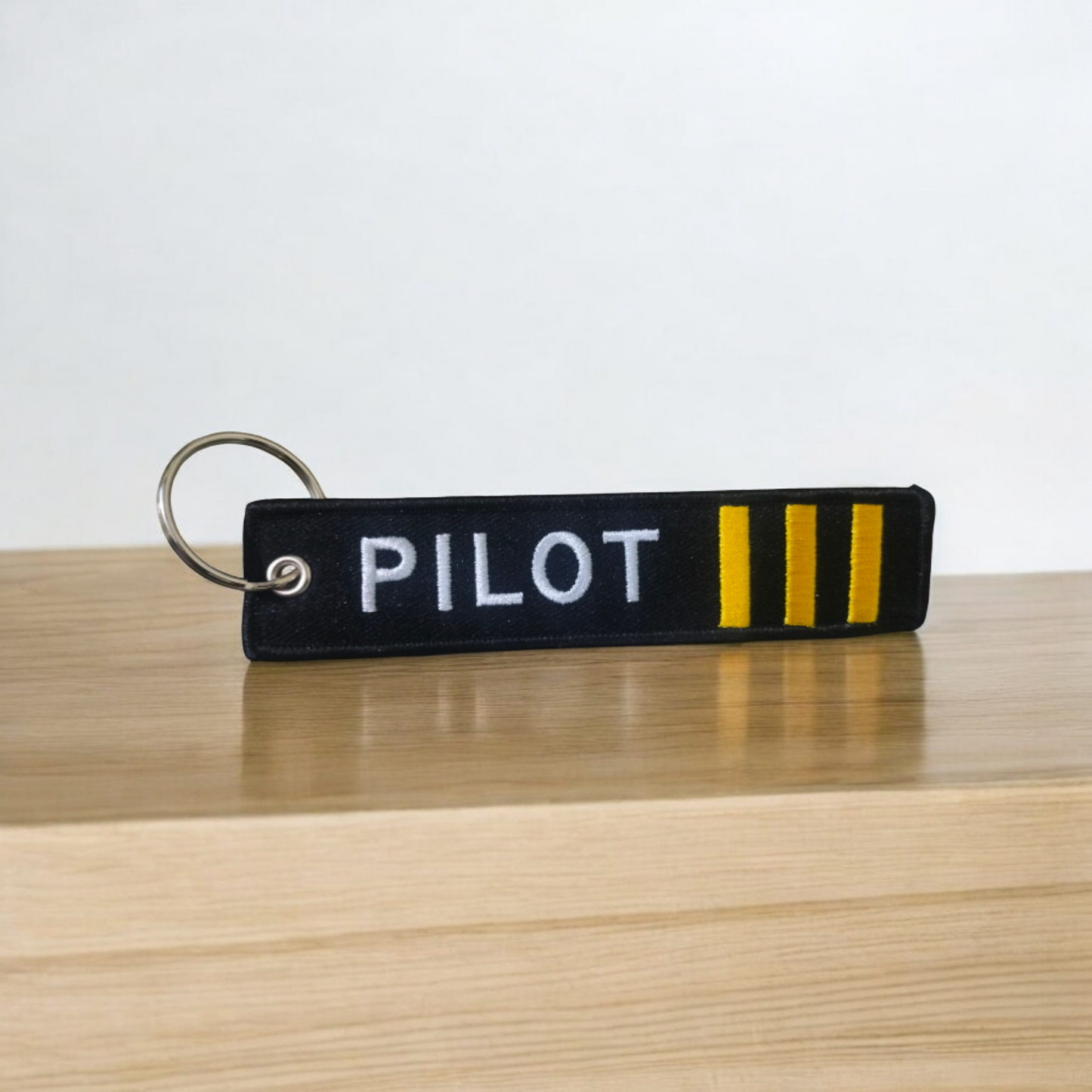 Pilot III embroidery keychain