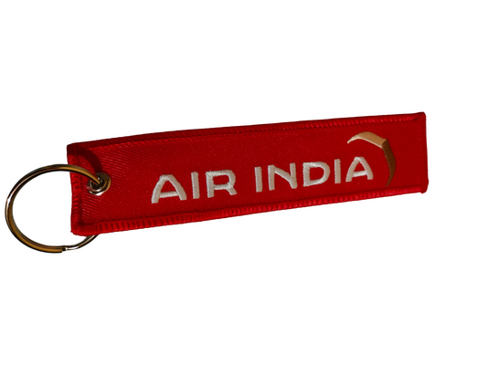 Air India Embroidery Tag | Premium Airline Keychain for Aviation Enthusiasts – Global MitRa
