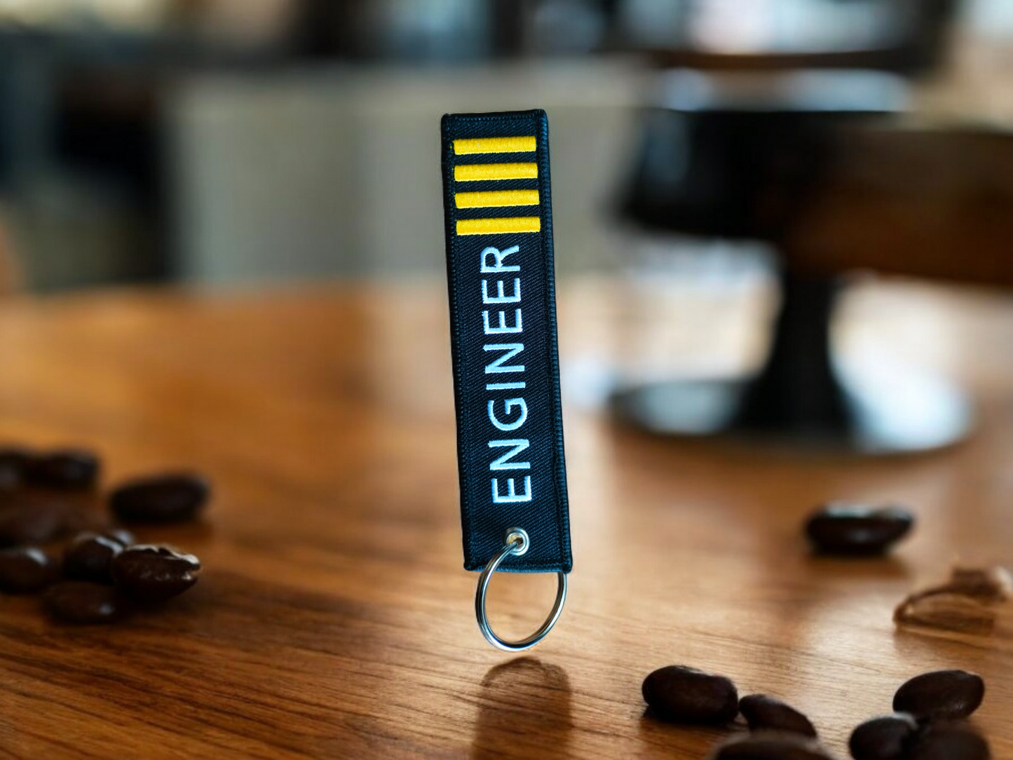 Engineer embroidery keychain