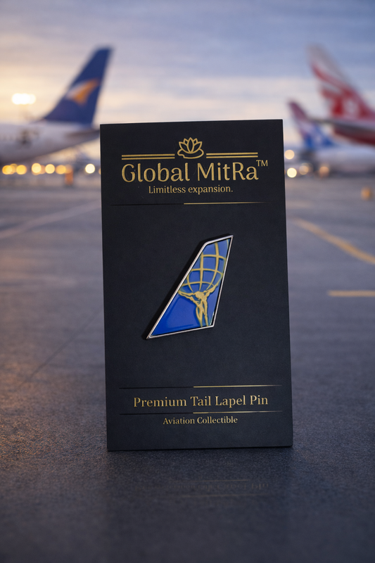 Atlas Air Tail Lapel Pin | Premium Airline Metal Badge | Aviation Collectible | Pilot Gift India | Global MitRa