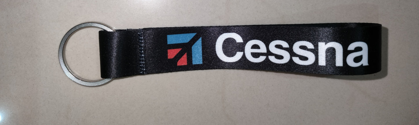 Cessna Satin Lanyard with Metal Hook – Premium Aviation ID Card Strap