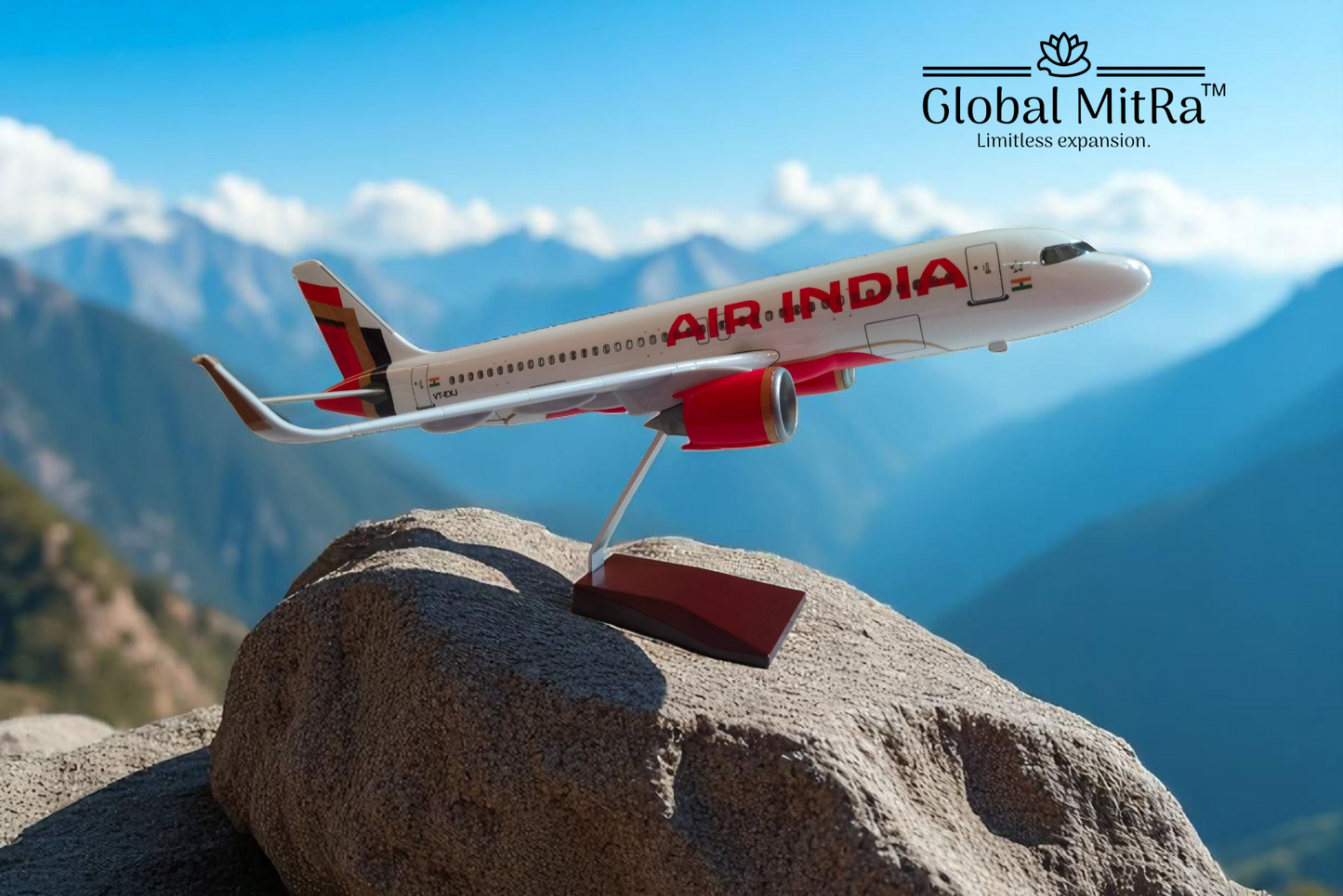 Air India A320neo Aircraft Model – 47cm Premium Display Plane (New Livery) by Global MitRa