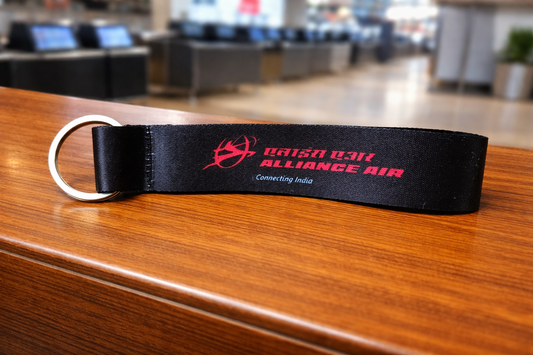 Alliance Air Aviation Keychain | Premium Airline Fabric Key Tag | Aviation Collectible | Global MitRa