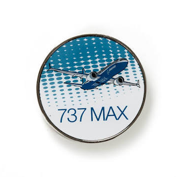 Boeing 737 MAX Aircraft Metal Badge | Aviation Collectible Pin for Pilots & Enthusiast
