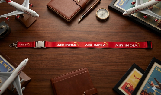 Customised Air india Lanyard with Metal buckle and Hook