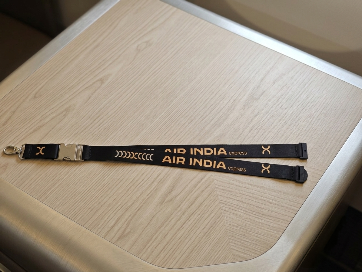 Air India Express Premium Aviation Lanyard with Metal Buckle & Safety Breakaway | Airline Crew, Pilot, AME ID Card Holder | Global MitRa