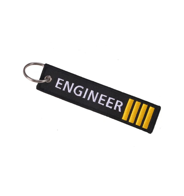 Engineer embroidery keychain