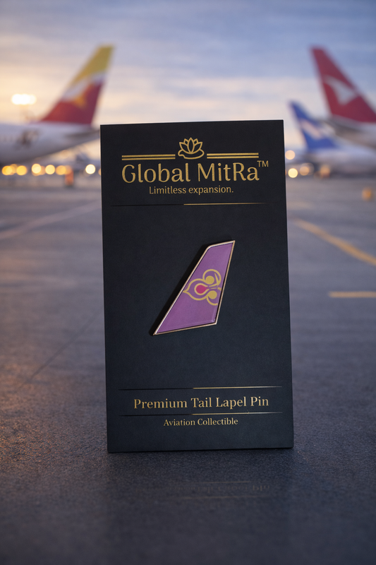 Thai Airways Tail Lapel Pin | Premium Airline Metal Badge | Aviation Collectible | Pilot Gift India | Global MitRa