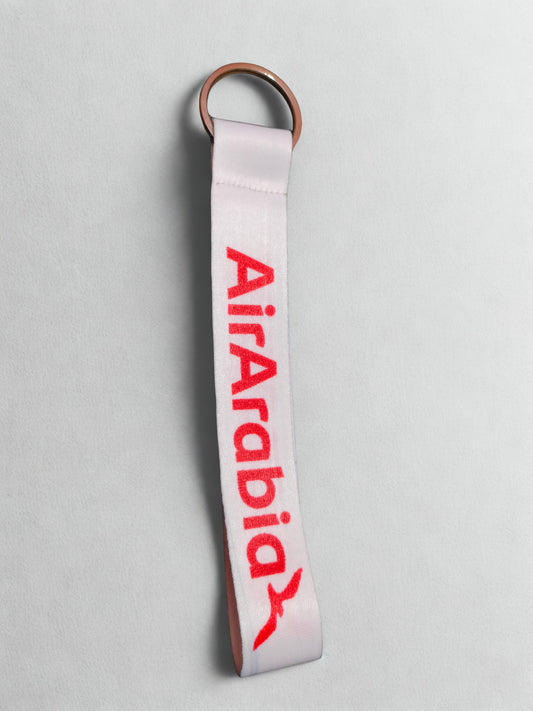 Air Arabia Satin Keychain – Premium Airline Lanyard Keyring