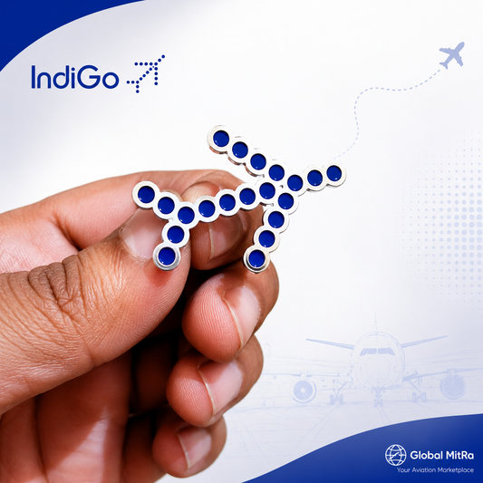 IndiGo Logo Lapel Pin – Premium Airline Collectible Aviation Badge | Global MitRa
