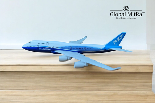 Boeing 747 Intercontinental Aircraft Model – 16cm Diecast Collectible Jumbo Jet with Stand | Global MitRa