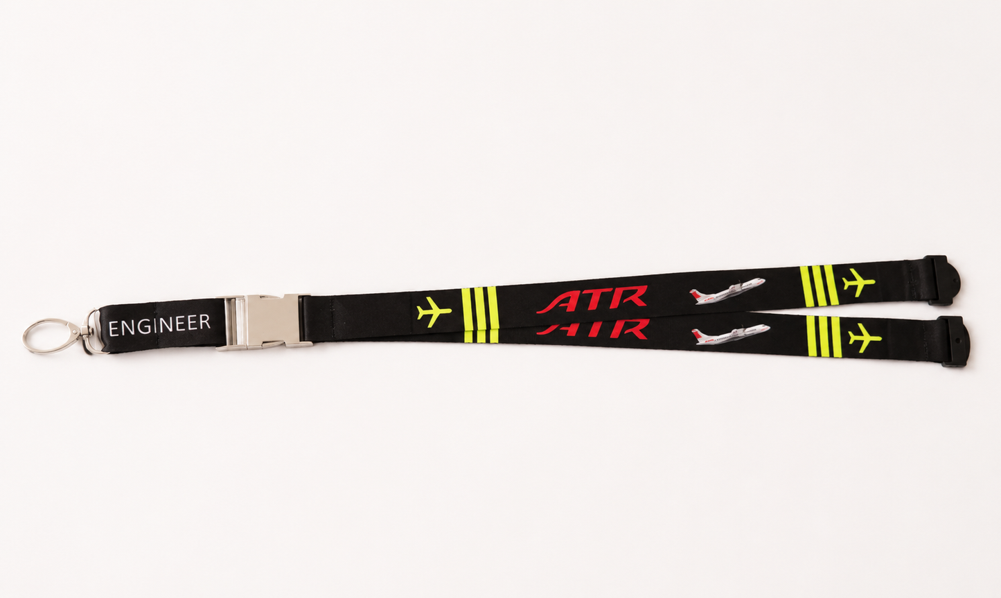 ATR Engineer Premium Aviation Lanyard with Metal Buckle & Safety Breakaway | Pilot, AME & Aviation Crew ID Card Holder | Global MitRa