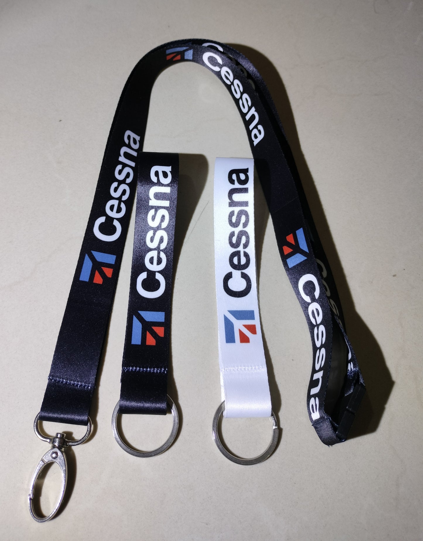 Cessna Satin Lanyard with Metal Hook – Premium Aviation ID Card Strap