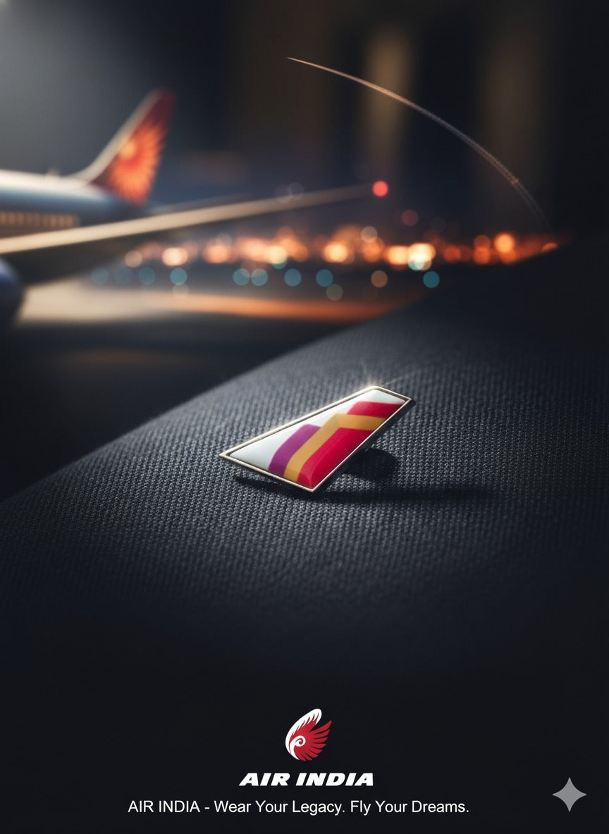 Air India Tail Lapel Pin – Premium Aviation Collectible for Pilots, Crew & Enthusiasts | Global MitRa