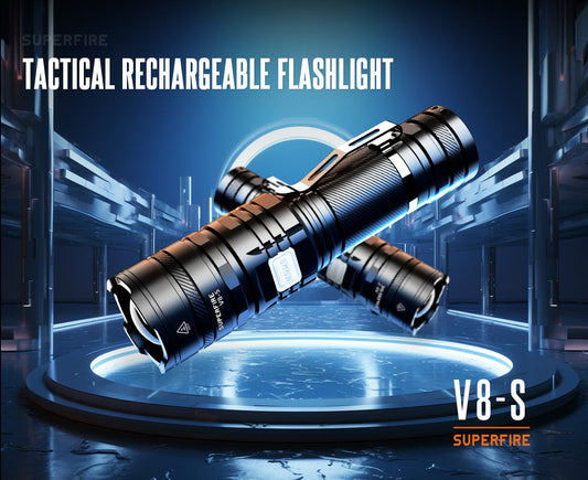 SUPERFIRE V8-S Rechargeable Tactical Flashlight
