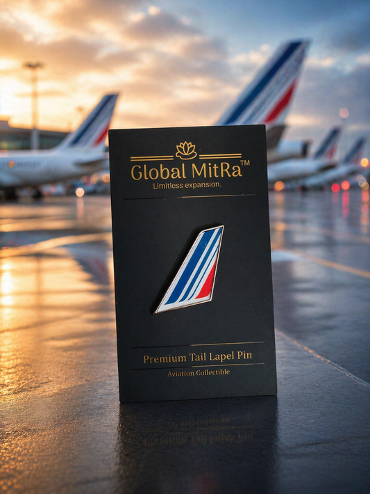 Air France Tail Lapel Pin | Premium Airline Metal Badge | Aviation Collectible | Pilot Gift India | Global MitRa
