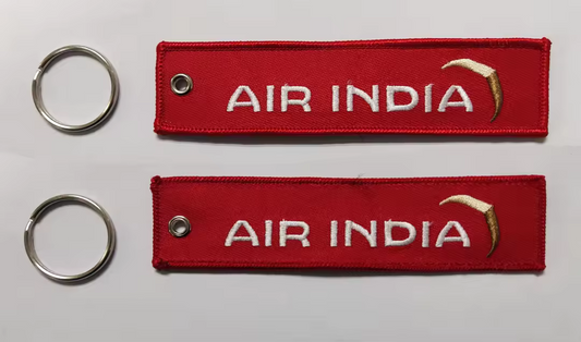 Air India Embroidery Tag | Premium Airline Keychain for Aviation Enthusiasts – Global MitRa